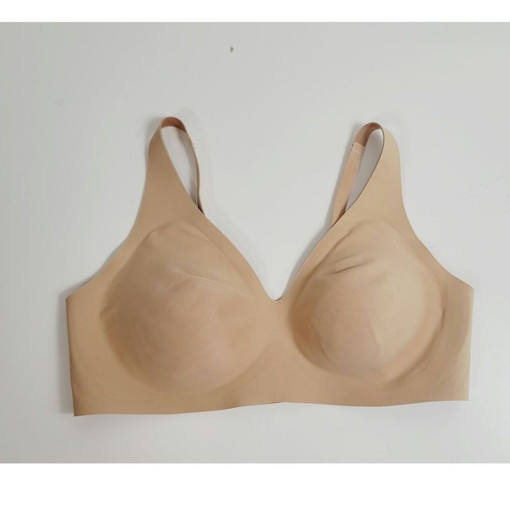 KNIX WIRELESS LIGHTLY LINED NUDE BRA, SZ LARGE